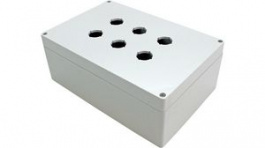 1554MPB6, Watertight Pushbutton Enclosure, 22.5 mm, Polycarbonate, Hammond