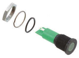 Q16F1BXXG24E, LED Indicator green 24 VDC, APEM