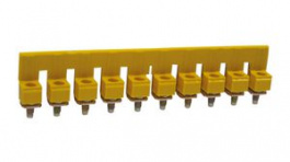 RND 205-01337, Cross Connector, 10 Poles, 49.7mm, Yellow, RND Connect