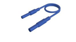 934045102, Test Lead, Nickel-Plated Brass, 500mm, Blue, Hirschmann
