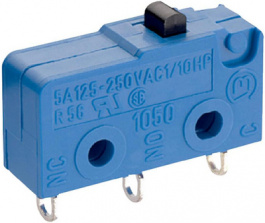 1050.1122, Micro switch 5 A Plunger Snap-action switch 1 make contact (NO), Marquardt