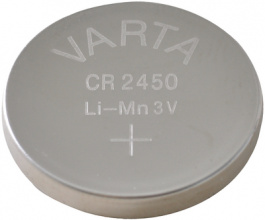 CR2450, Button cell battery,&nbsp;&nbsp;Lithium Manganese Dioxide, 3 V, 560 mA, Varta