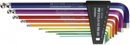 PB 212LH10 RB SET 1.5...10, Set of long Allen keys, coloured 1.5-2-2.5-3-4-5-6-8-10, PB Swiss Tools