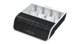 1001-0093, 4-Slot Battery Charger, Comfort Multi, NiMH/NiCd, AA/AAA/C/D/9V E, Ansmann