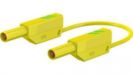 28.0127-20020, Safety Test Lead 2m Green / Yellow 1kV Nickel-Plated, Staubli (former Multi-Contact )