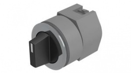 704.405.018, Selector Switch Actuator, 3 Positions, Black / Metallic, IP65, Momentary Functio, EAO