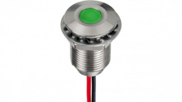 Q10F5SXXG24E, LED Indicator Green 24 VDC, APEM