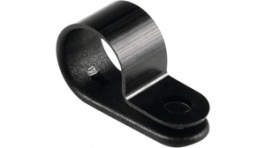 H10P PA66HS BK 100 [100 шт], Cable P-clip Polyamide 6.6 Heat Stabilised (PA66HS) Black 17, HellermannTyton