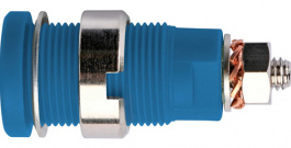 SEB 6445 Ni / BL, Safety socket diam. 4 mm Blue CAT III, Schutzinger