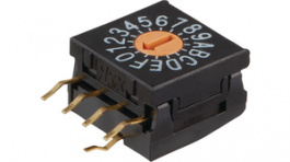 FR01FR16H-S, Кодирующий переключатель; HEX/BCD; Пол: 16; под пайку; 10x10x4мм, NKK Switches (NIKKAI, Nihon)