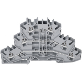 2002-3203, Three-tier terminal L/L/N grey 0.25...2.5 mm2, Wago
