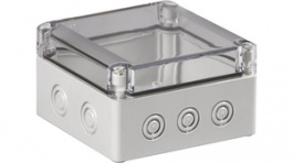 SPCM131308T, Plastic enclosure 125 x 125 x 75 mm grey PC IP 66/67 N/A Cubo S, Ensto