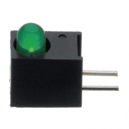 551-1307F, PCB LED 3 mm round Green low current, Dialight