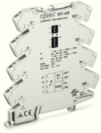 857-409, Преобразователь: разделитель сигналов/усилитель; DIN; 24ВDC, Wago