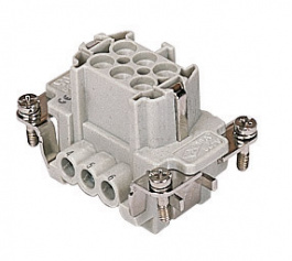 CNEF 06 T, CNE, 6 poles + earth, female insert, with female contacts, silver plated, ILME