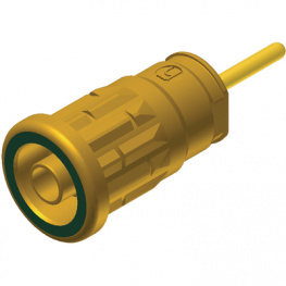 SEP 2630 S1,9 YELLOW/GREEN, Safety socket  diam.4mm Green / Yellow 24A 1kV Gold-Plated, SKS Kontakttechnik