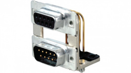164A19959X, D-Sub socket + plug 2 x 9P, Conec