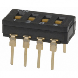 A6D-4100, Переключатель: DIP-SWITCH; Кол-во секций:4; ON-OFF; 0,03A/30ВDC, Omron