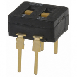 A6D-2100, Переключатель: DIP-SWITCH; Кол-во секций:2; ON-OFF; 0,03A/30ВDC, Omron