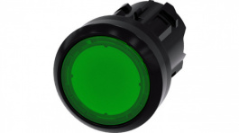 3SU1001-0AB40-0AA0, SIRIUS ACT Illuminated Push-Button front element Plastic, green, Siemens