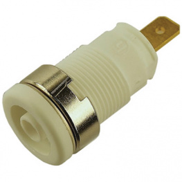 SEB 2610 F4,8 WEISS / WHITE, Safety socket diam. 4 mm White CAT III, SKS Kontakttechnik