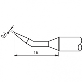 STTC-040, Soldering Tip Conical / 30? bent / Narrow 330 °C, Metcal