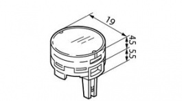 AT4013JE, Switch Cap 10 mm 19 mm, NKK Switches (NIKKAI, Nihon)