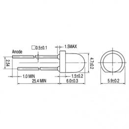 IR 323, IR-LED 940 nm 5 mm (T13/4), Everlight