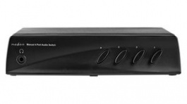 ASWI2414BK, Analogue Audio Switch 4x RCA Female - 1x 3.5mm Audio Output/RCA Female Black, Nedis (HQ)