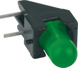 2350.8031, LED; в корпусе; зеленый; 5мм; Кол-во диод: 1; 20мА; 60°; 15?30мкд, Mentor