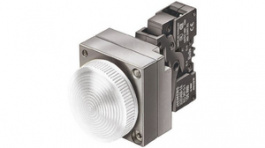 3SB36446BA60, Indicator with LED, Metal, white, Siemens