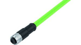 77 4530 0000 50704-0200, M12 Cable Mount Socket, PROFINET, 2m, 4 Pole, D-Coded, Binder