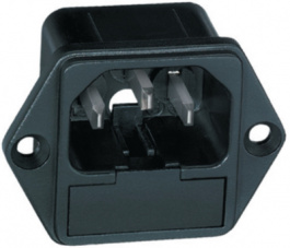 4304.6020, Разъем: питания AC; гнездо; "папа"; 10А; 250ВAC; IEC 60320, Schurter
