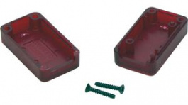 1551USB1TRD, Miniature Plastic USB Enclosure 20 x 15.5 x 35 mm Transparent - Red ABS, Hammond