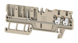 2482200000, Terminal Block, Push-In, 4 Poles, 17.5A, 1.5mm2, Dark Beige, Weidmuller