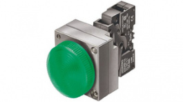 3SB36446BA40, Indicator with LED, Metal, green, Siemens