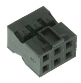90311-006LF, Socket housing, Minitek 2x3-pin 2x3P, FCI (Amphenol FCI, AFCI))