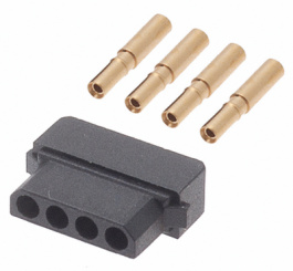 M80-8980405, Socket, single-row, straight 1x4P, Harwin