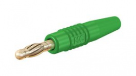 64.1020-25, In-Line Test Plug \x1a4mm Green 32A 30V Gold-Plated, Staubli (former Multi-Contact )