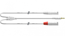 CFY 1.5 WMM-LONG-SNOW, Y-Adapter Cable, 1 x Jack Plug Stereo 3.5 mm, Cordial