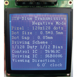 DEM 240128D FGH-PW, LCD-graphic display 240 x 128 Pixel, Display Elektronik