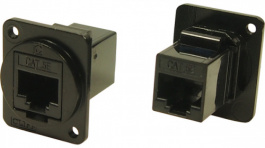 CP30220M3B, RJ45 Panel Mount Adapter, XLR Housing, Unshielded, CAT5e 8P8C, Cliff