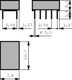HDSP-7503, Дисплей: LED; 7-сегментный; 7,62мм; красный; 0,36-5,39мкд; катод, Broadcom (Avago)