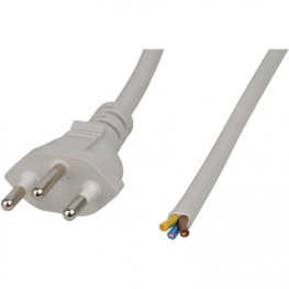 12G-H05VVF3G100-G46+0492/3,00M GR7001, Device cable 3-pin CH Type 12 Open 3 m, Feller Aut