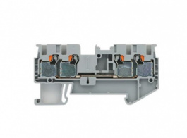RND 205-01387, Din-Rail Terminal Block, 4 Positions, Push-In, Grey, 0.14 ... 2.5mm\x1a, RND Connect