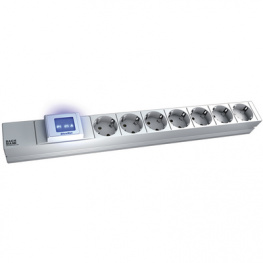 333.808, Outlet strip 7 Schuko - 2 m, Bachmann