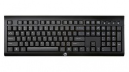 E5E78AA#ABD, Spill Resistant Wireless Keyboard K2500 DE Germany/QWERTZ USB Black, HP