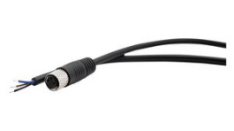 RND 205-01149, M8 Cable Connector, 5m, Straight, Socket, 3 Poles, A-Coded, Solder, RND Connect