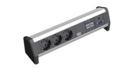 339.1005, Desk Outlet DESK 1 3x DE Type F (CEE 7/3) Socket/2x RJ45/VGA/3.5 mm Socket/GST18i3 Socket - GST18i3 Plug, Bachmann