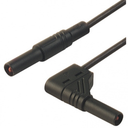 MLS WG 25/2.5 SCHWARZ / BLACK, Safety test lead diam. 4 mm black 25 cm CAT III, SKS Kontakttechnik